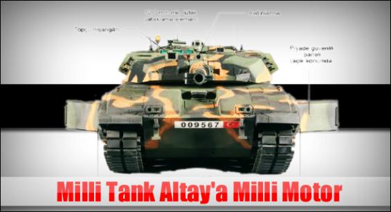 Milli Tank Altay'a Milli Motor