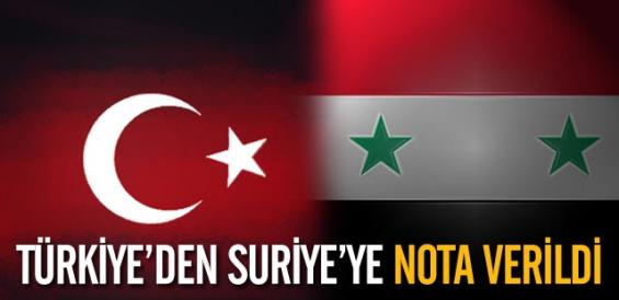 Türkiye'den Suriye'ye Nota
