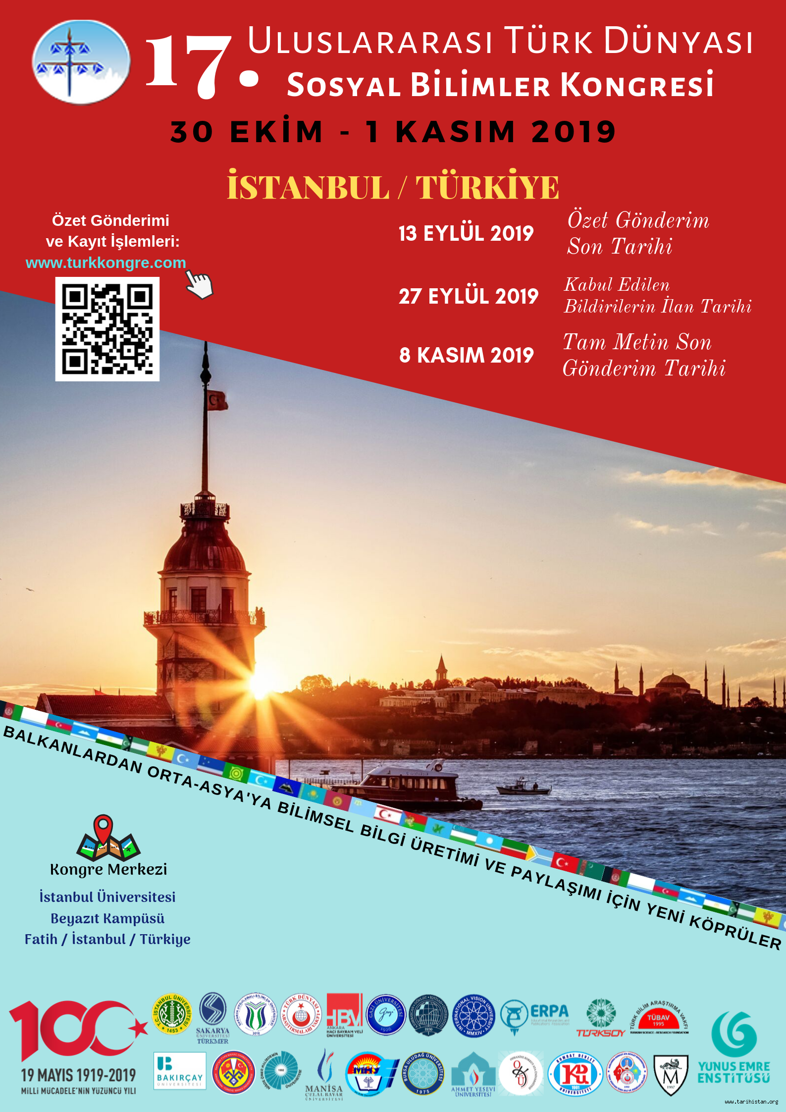 17. Uluslararası Türk Dünyası Sosyal Bilimler Kongresi başlıyor.