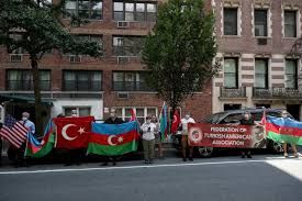 Türk Amerikan toplumu, New York'ta Ermenistan'ın Azerbaycan'a yönelik saldırılarını protesto etti 