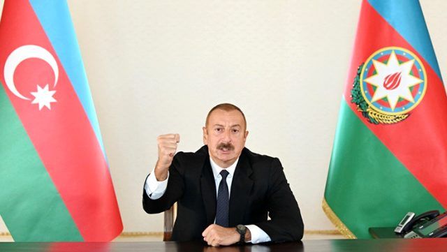 Aliyev, Ermenistan'ın saldırı sonrası kameralar karşısına geçti: Şehitlerimizin kanı yerde kalmayacak 