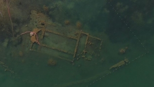 İznik Gölü çekilince 1500 yıllık bazilika ortaya çıktı 