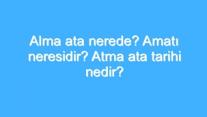 Alma Ata Nerede? Amatı Neresidir? Atma Ata Tarihi Nedir? 