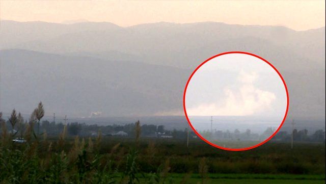Azerbaycan'ın taarruzu sonrası Ermenistan ordusunun konuşlandığı bölgelerden dumanlar yükseliyor 