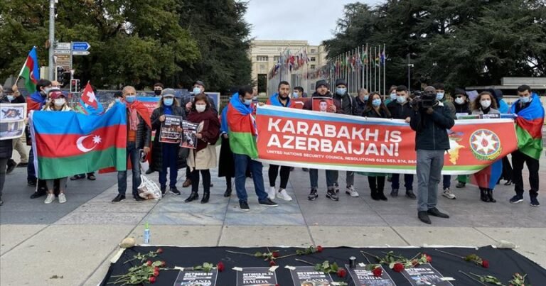 Ermenistan'ın saldırıları Cenevre'de protesto edildi