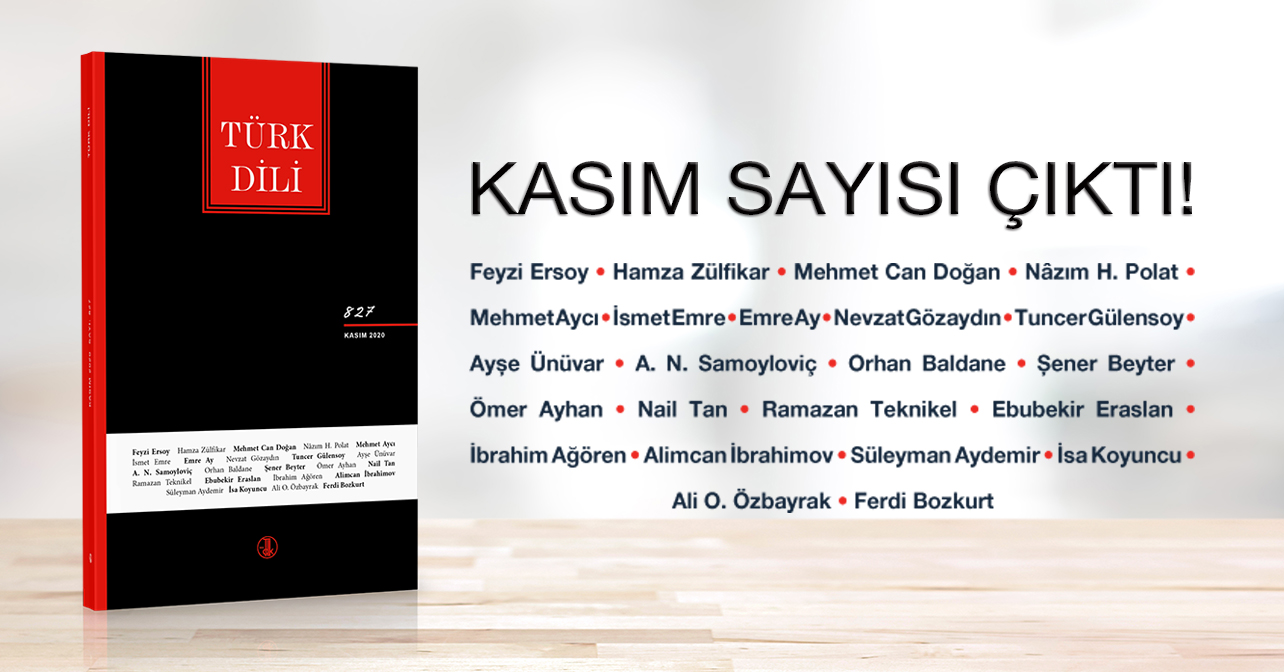 Türk Dili Dergisinin Kasım Sayısı Yayımlandı. 
