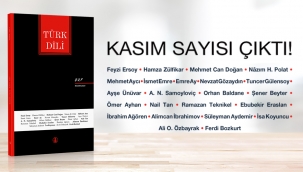 Türk Dili Dergisinin Kasım Sayısı Yayımlandı. 