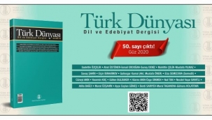 Türk Dünyası Dil ve Edebiyat Dergisi'nin 50. Sayısı (Güz 2020) Yayımlandı. 