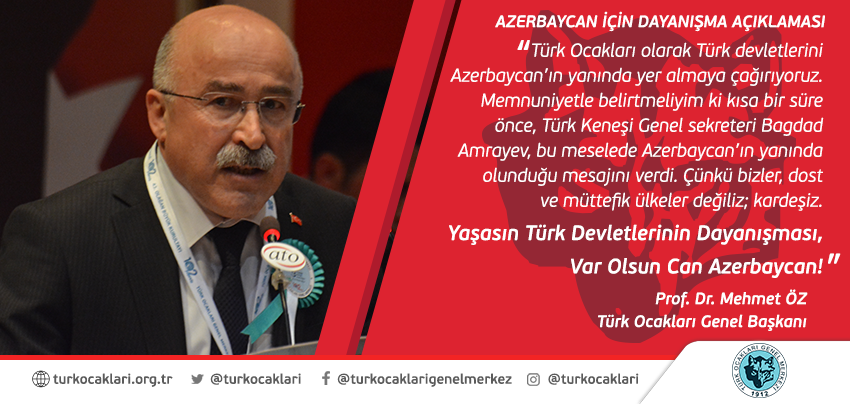 Türk Ocakları Azerbaycan'daki Gelişmelerle ilgili Basın Açıklaması yaptı.