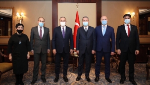 AKAR VE ÇAVUŞOĞLU, KIYİV'DE GAGAUZ TÜRKLERİ İLE GÖRÜŞTÜ 