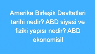 Amerika Birleşik Devltetleri Tarihi Nedir? ABD Siyasi Ve Fiziki Yapısı Nedir? ABD Ekonomisi!