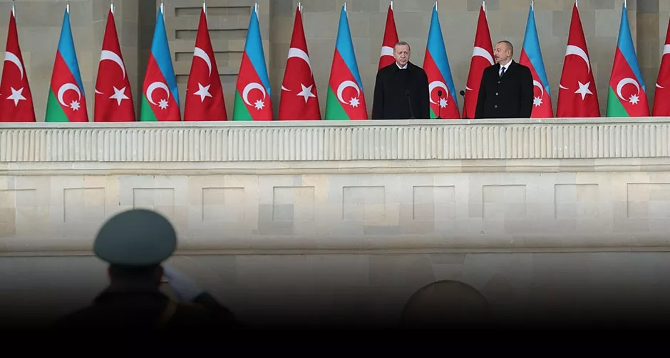 Cumhurbaşkanı Erdoğan ve İlham Aliyev ile Azerbaycan büyük zaferini kutluyor