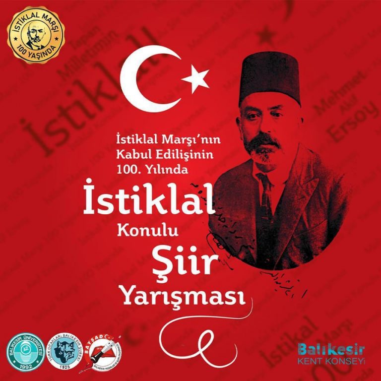İstiklal Marşı'nın kabulünün 100. yılında İstiklal konulu ödüllü şiir yarışması için başvurular başladı! 