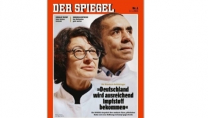 Ünlü Alman dergisi, Prof. Uğur Şahin ve Özlem Türeci'yi 2021'in ilk sayısında kapağına taşıdı 