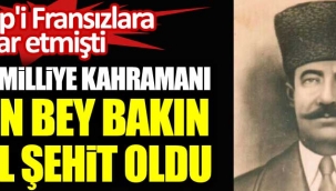 Kuvayi Milliye kahramanı Şahin Bey 