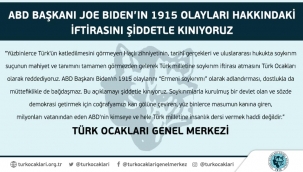 ABD Başkanı Joe Biden'in 1915 olayları hakkındaki konuşmasına dair Türk Ocaklarından Basın Açıklaması yapıldı.