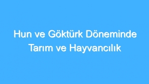 Hun ve Göktürk Döneminde Tarım Ve Hayvancılık - Umut Güner 