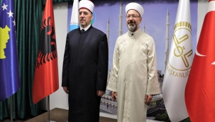 Diyanet İşleri Başkanı Erbaş, Kosova İslam Birliği'ni ziyaret etti 
