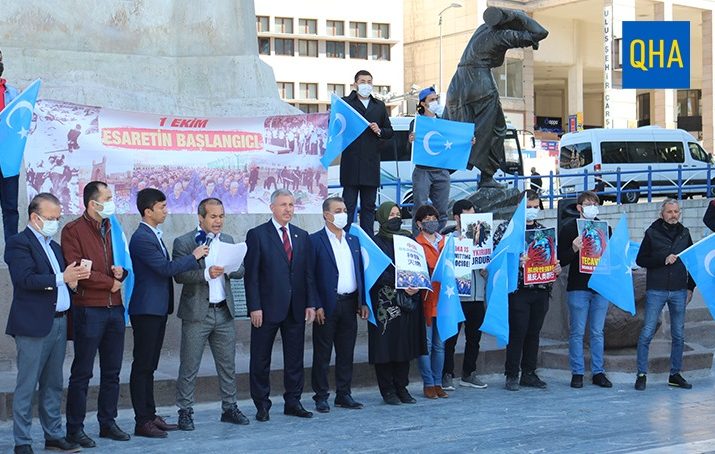 Doğu Türkistan'ın işgalinin 72. yılında Ankara'da protesto eylemi