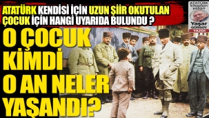 Atatürk'e şiir okuyan çocuk