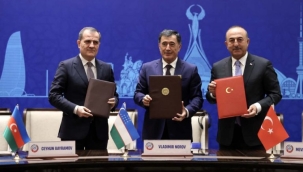 Türkiye-Azerbaycan-Özbekistan Taşkent'te bir araya geldi