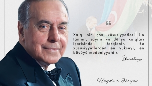  MƏDƏNİYYƏTİ XALQIN BÖYÜK SƏRVƏTİ  HESAB  EDƏN ULU ÖNDƏR   HEYDƏR ƏLİYEV