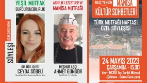 Türk Mutfağı Haftasında "Türk Mutfağı Özel Söyleşisi" Gerçekleştirilecek