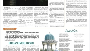 Jadid (Cedid-Yeni) Gazetesi Özbekistan'da yayın hayatına başladı.