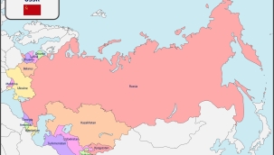 Sovyetler Birliği Haritası ve 15 Cumhuriyet