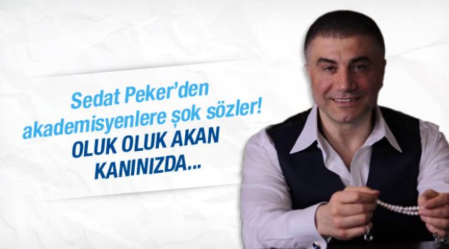 Akademisyenlerin bildirisi Sedat Peker'i çıldırttı
