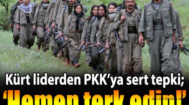 Barzani'den PKK'ya;Kürdistan'ı terk edin!