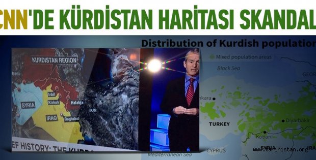 CNN'de Kürdistan haritası skandalı!