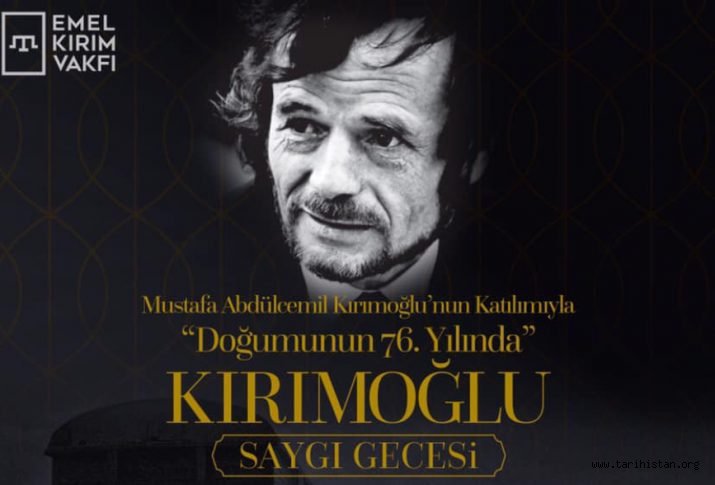 EMEL KIRIM VAKFI'NDAN, "KIRIMOĞLU'NA SAYGI GECESİ" ETKİNLİĞİ!