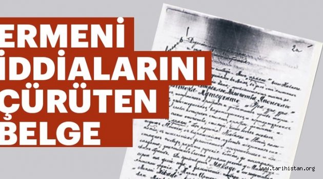Ermeni iddialarını çürüten belge