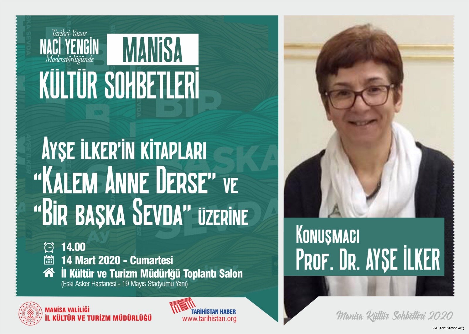 Manisa Kültür Sohbetleri'nde Prof. Dr. Ayşe İlker Konuşacak