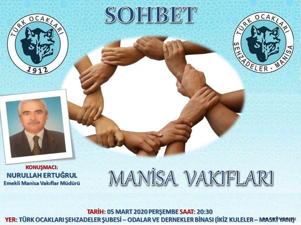 Manisa Şehzadeler Türk Ocağında "Manisa Vakıfları" Konuşulacak