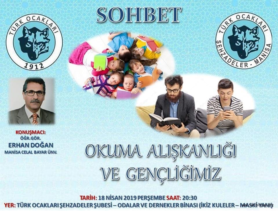 Manisa Şehzadeler Türk Ocağından "Okuma Alışkanlığı ve Gençlerimiz" Konferansı