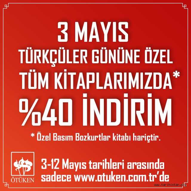 Ötüken Neşriyat'tan 3 Mayıs Türkçüler Gününe Özel İndirim
