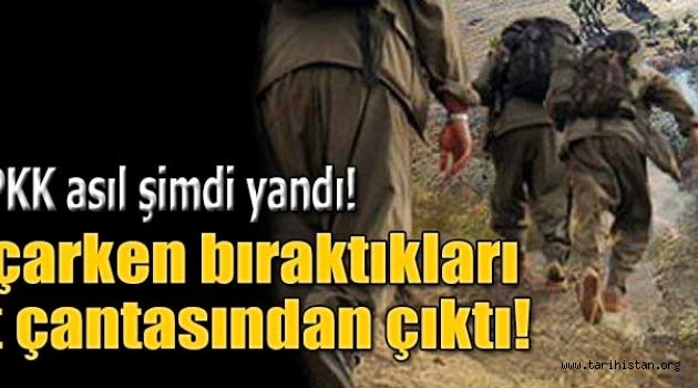 PKK'lıların sırt çantasından çıktı