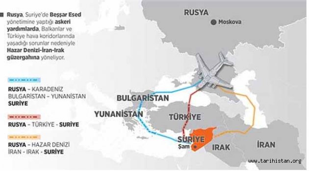 Rusya Suriye'ye yardım için hava koridoru arayışında