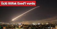 ABD, İngiltere ve Fransa Esed'i vurdu