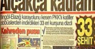 24 mayıs 1993' te, şehit olan 33 vatan evladı...