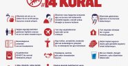 Corona virüs 14 kuralı nedir? Sağlık Bakanlığı corona virüs kuralları neler? Korona virüs 14 kuralı! Corona virüs korunma yöntemleri!