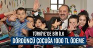 Belediyeden 4. çocuğa bin TL