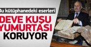 Bu kütüphanedeki tarihi eserleri deve kuşu koruyor