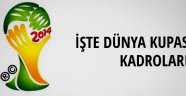 Dünya Kupası kadroları 