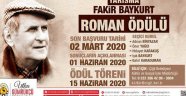 Fakir Baykurt Roman Yarışması başvuruları başladı