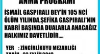 İSMAİL BEY GASPIRALI VEFATININ YIL DÖNÜMÜNDE İSTANBUL'DA ANILACAK