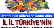 İşte Türkiye'nin 2013 nüfusu!