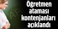 Öğretmen ataması kontenjanları açıklandı
